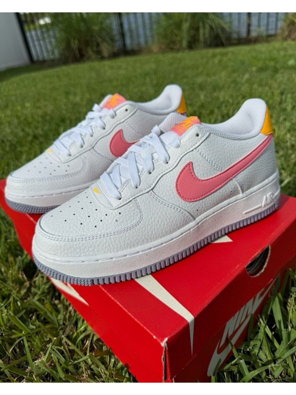 6.5Y | 8 WOMEN’S NIKE AIR FORCE ONE AF1 PINK / WHITE dv7762-100 SNEAKERS